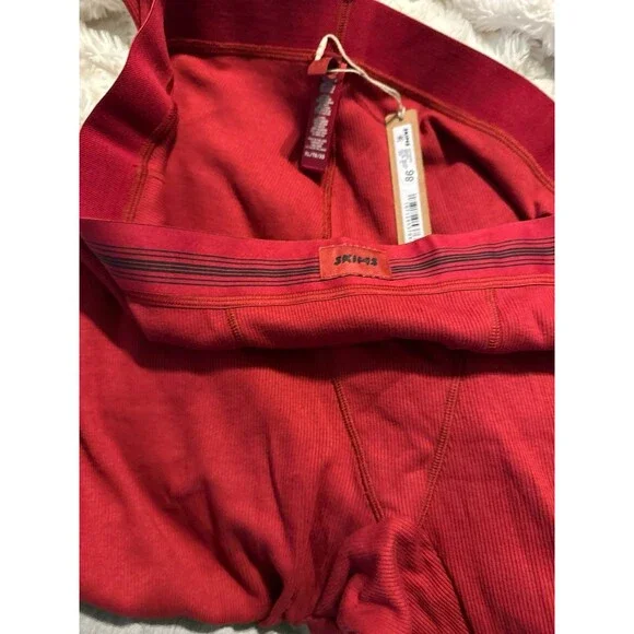 NWT SKIMS COTTON RIB LEGGING BRICK NWT